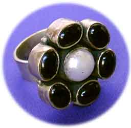 Silberring mit schwarzem Onyx