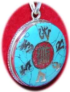 Inlay Kalachakra-Mantra-Anhnger