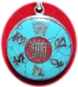 Inlay Kalachakra-Mantra-Anhnger